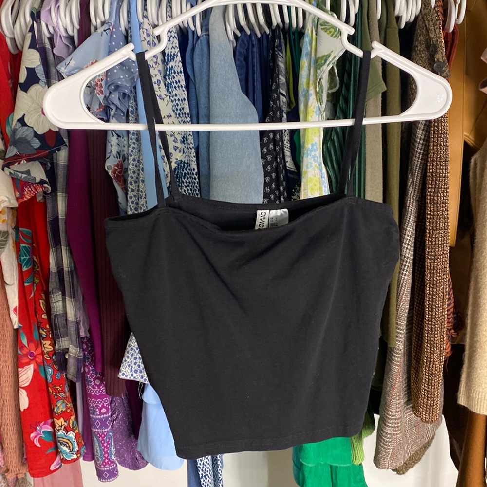 Black Cami Crop Top | Size : S